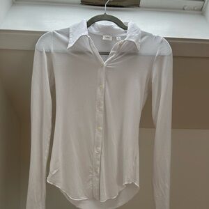 Aritzia soft button-up long sleeve